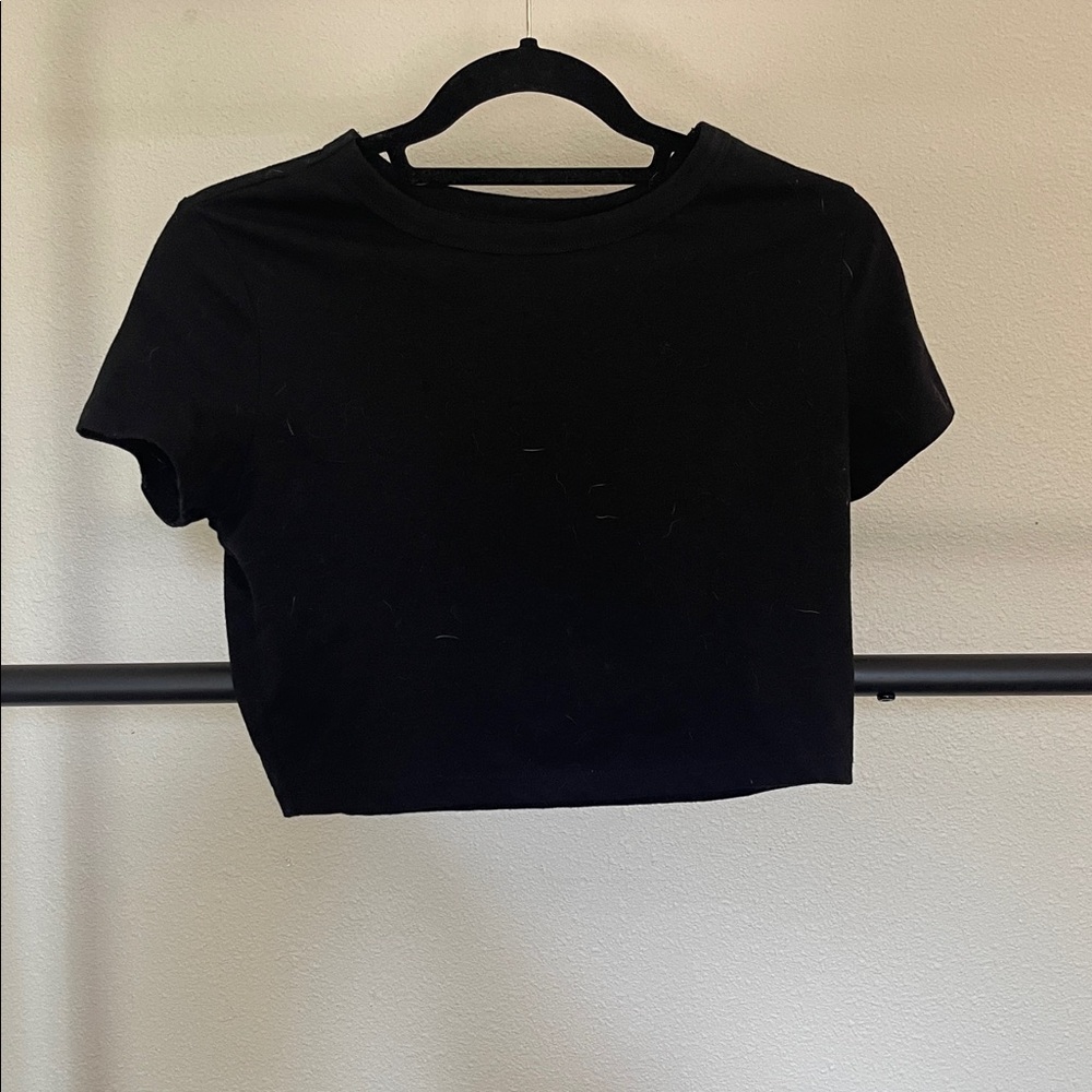 Wildfable Black Cropped T-Shirt